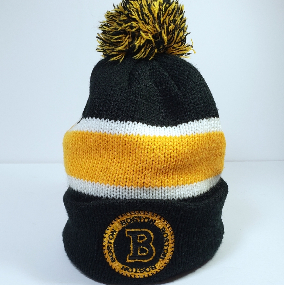 Boston Bruins NHL Pom Pom Beanie Cuff Knit Hat